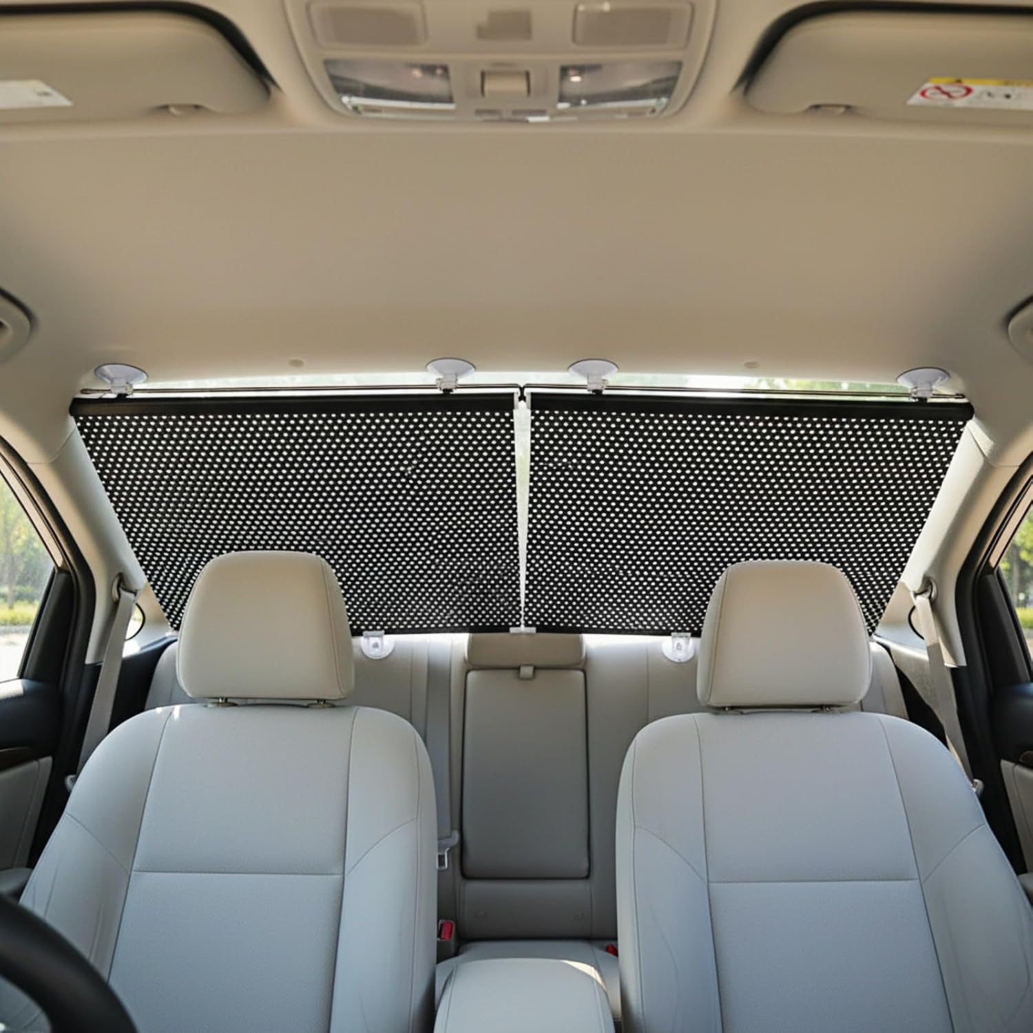 2Pcs Car Window Shades, 40&times;60CM Retractable Side Window Car Sun Shade for Baby, Side Window Effectively Blocks UV Rays & Heat, Roller Sunshade Visor Window Shade for Kids with 6 Suction Cups image number 5