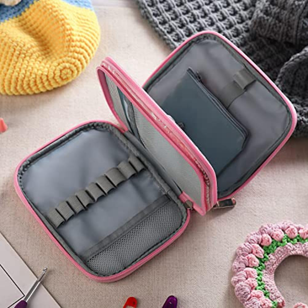 RESFNSE 1 Piece Crochet Needle Case Organizer Crochet Hook Case Only Crochet Hook Storage Case Empty image number 1