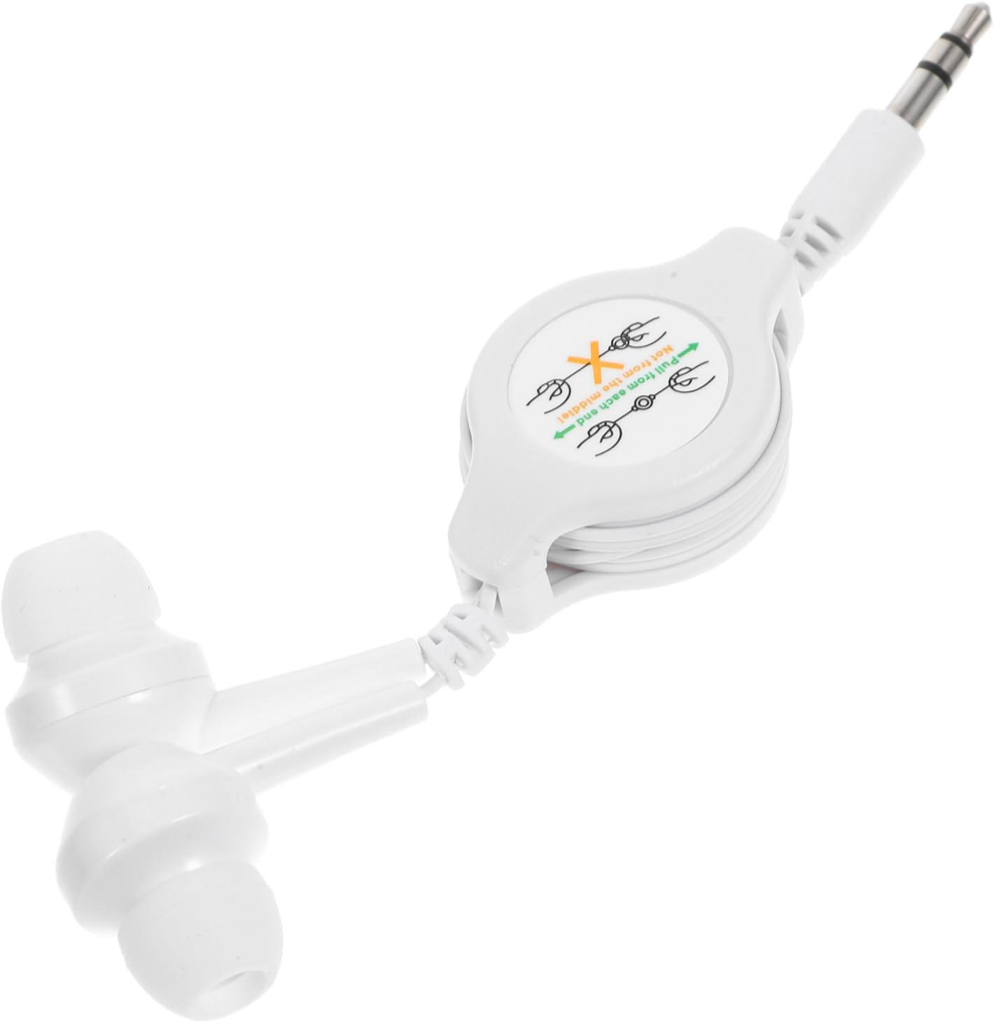 Wired Retractable Earphones In-Ear Headphones with Noise Cancellation for Music Listening on Mp3 Players and Computers image number 3