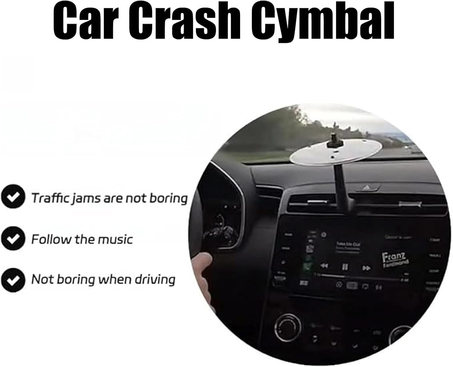 Car Crash Cymbal, Car Cymbal Air Vent, Mini Car Drum Cymbals Air Vent, Easy Clip-On Ride Cymbals for Music Lovers, Easy Installation for All Types of Vehicles (Gold*2) - Silver image number 6