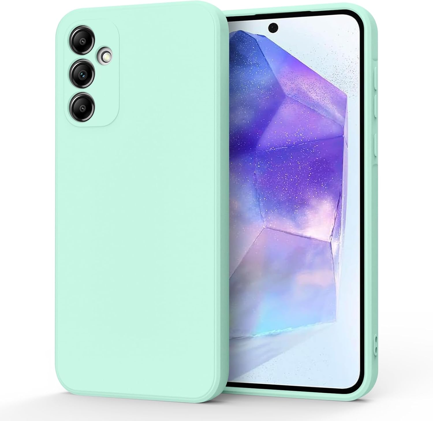 Silicone Case for Samsung Galaxy A55 Case, Silky-Soft Touch Gel Rubber Cover, Full Protective Case Shockproof Liquid Bumper Cover for Samsung A55 Case 5G