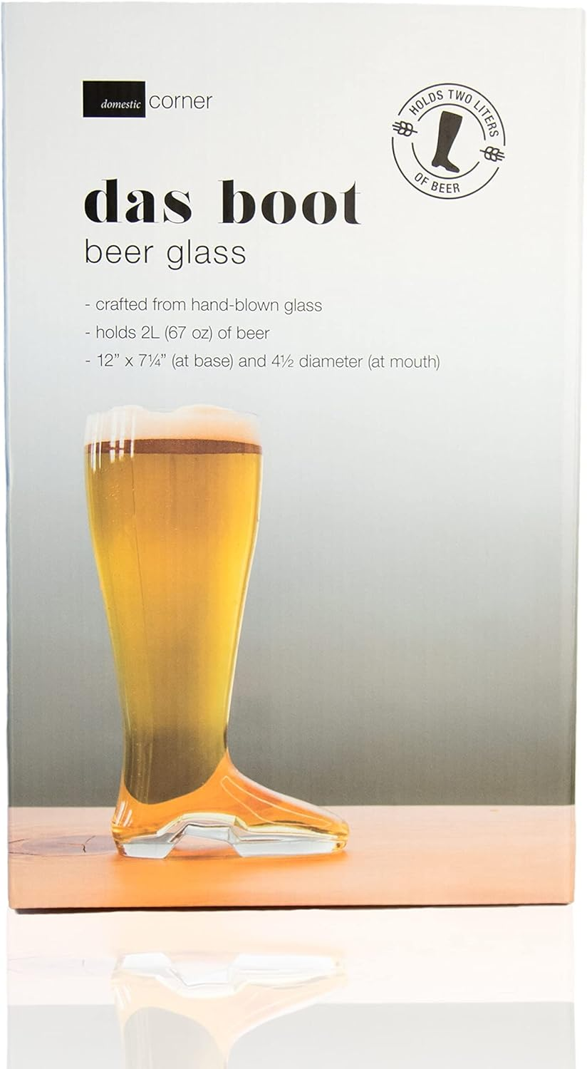 Domestic Corner - Das Boot - 2 Liter Extra-Large Beer Boot - Holds 5 Beers!