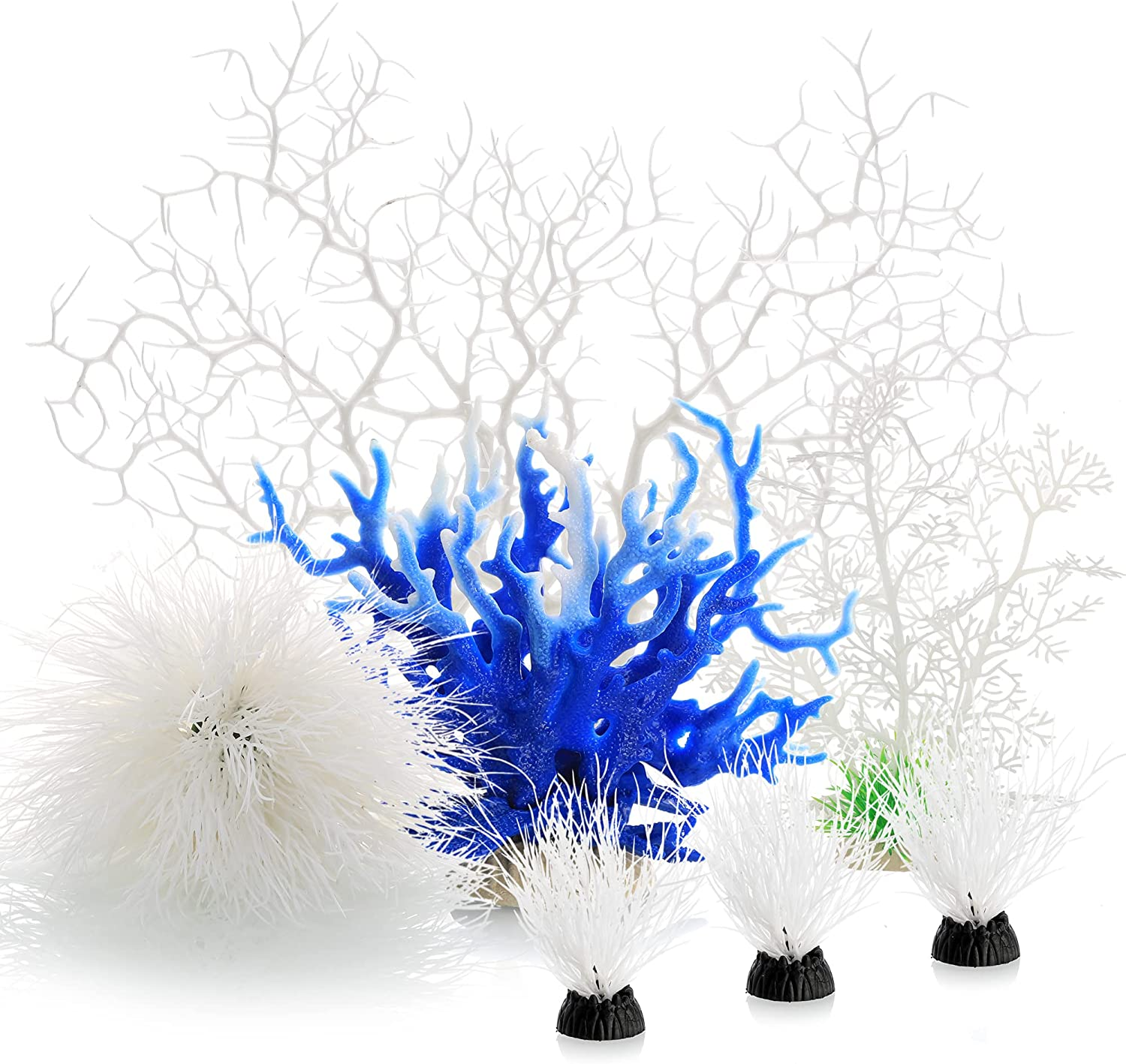 Mylifeunit Aquarium Plants, 2 Pack Tall Plastic Plants for Fish Tank Decorations, 15.75 Inches (Pink) image number 6