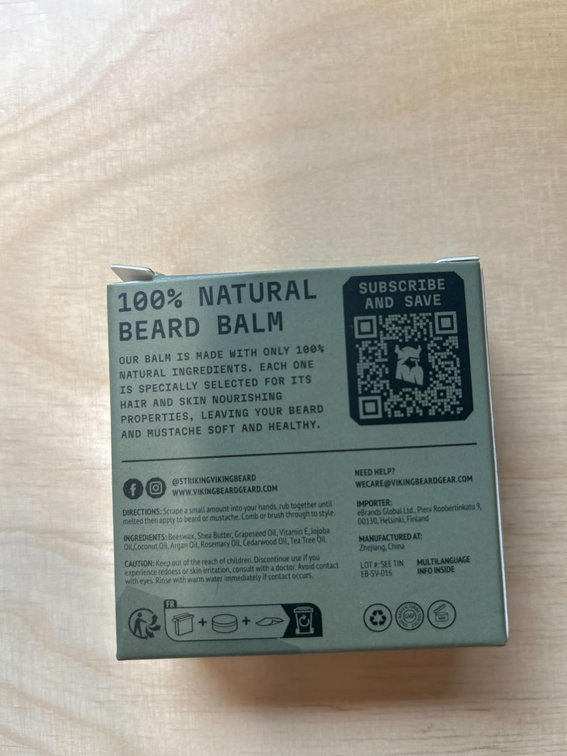 Striking Viking Beard Balm for Men &ndash; Light Hold, Cedar, 2 Oz - Leave-In Beard Conditioner with Shea Butter, Tea Tree, Argan & Jojoba Oils - Smooth, Shape, Moisturize & Soften Coarse, Dry Facial Hair image number 2