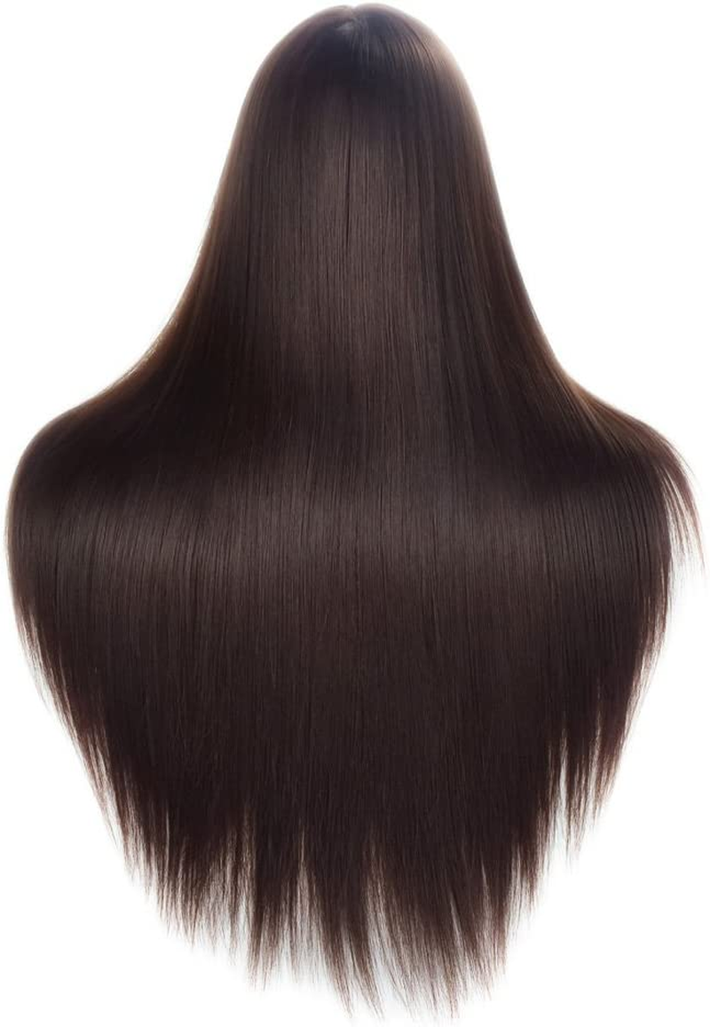 28"Cosmetology Mannequin Head Hair Styling Head Professional Hairdresser Head Manikin Doll Head Synthetic Fiber Hair with Free Clamp &hellip; image number 3