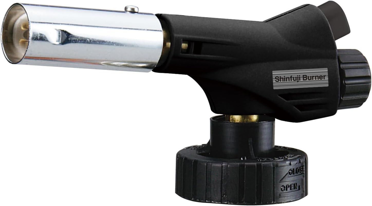 [Amazon.Co.Jp Limited] Shinfuji Burner RZ-A710SBK Power Torch Gas Burner for Broiling, Welding, Adjustable Heating Power, Fire Diameter: 0.9 Inches (22 Mm), Small, Black image number 5