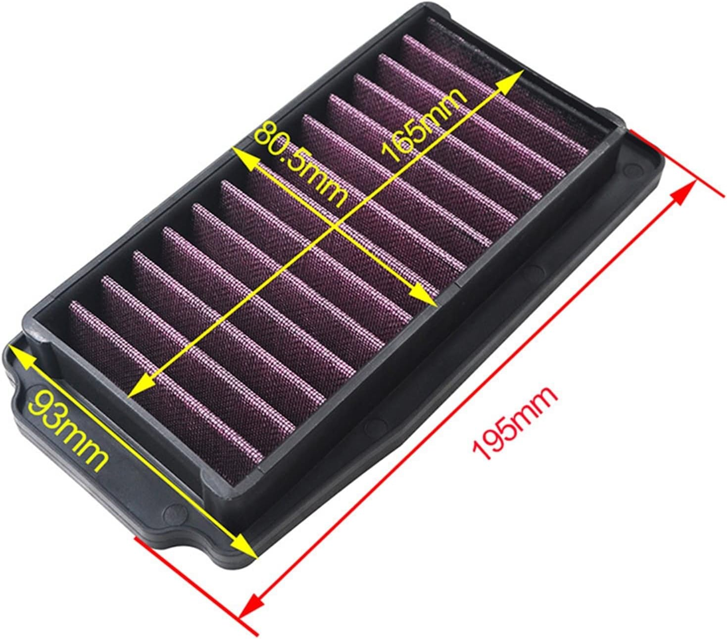 CAREG Motorcycle Air Filter Cleaner Element Compatible with Suzuki GW250 Inazuma 250 GSX-R250 GSXR250 L3 GW 250 Engine Parts 13780-48H00-000 Durable image number 2