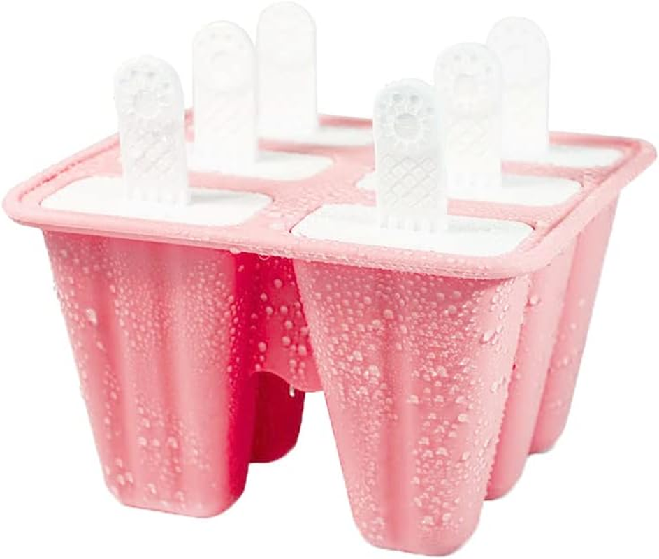 AIMALL Silicone Ice Cream Mould Block 4/6/10 Cavity Frozen Molds ICY Pole Jelly Popsicle, Bpa-Free Popsicle Makers, Easy Release & Clean, Perfect for Homemade Frozen Treats and Jelly Pops - Blue-4Grid image number 7