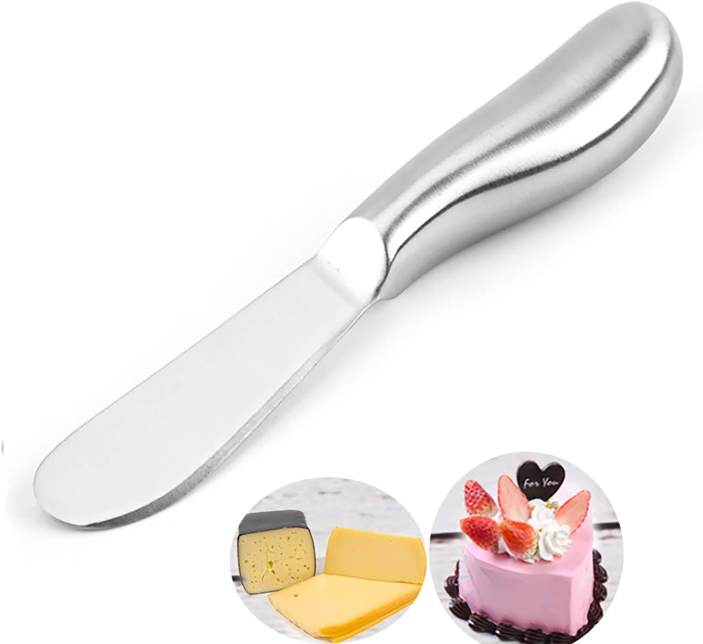 VANRA Spreader Knife Set 4-Piece Butter Knife Stainless Steel Cheese Knife Set Small Bread Cream Knives 5.3-Inch image number 3