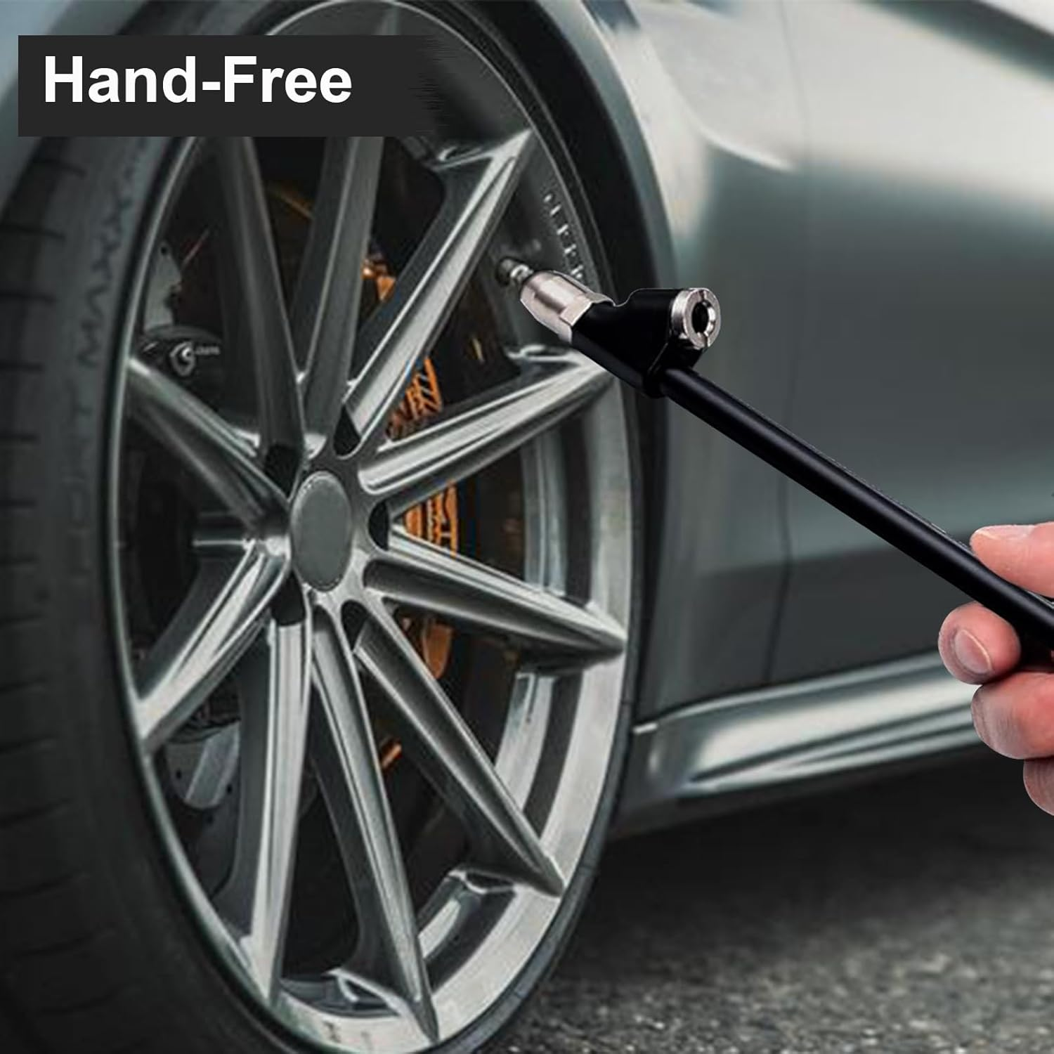 GODESON Air Chuck,12" Extended Reach Air Chucks for Tires，Heavy Duty Dual Head Air Chuck for Semi Tire Inflation,1/4" FNPT Straight Air Chuck for Truck RV Semi Dually Tires image number 2