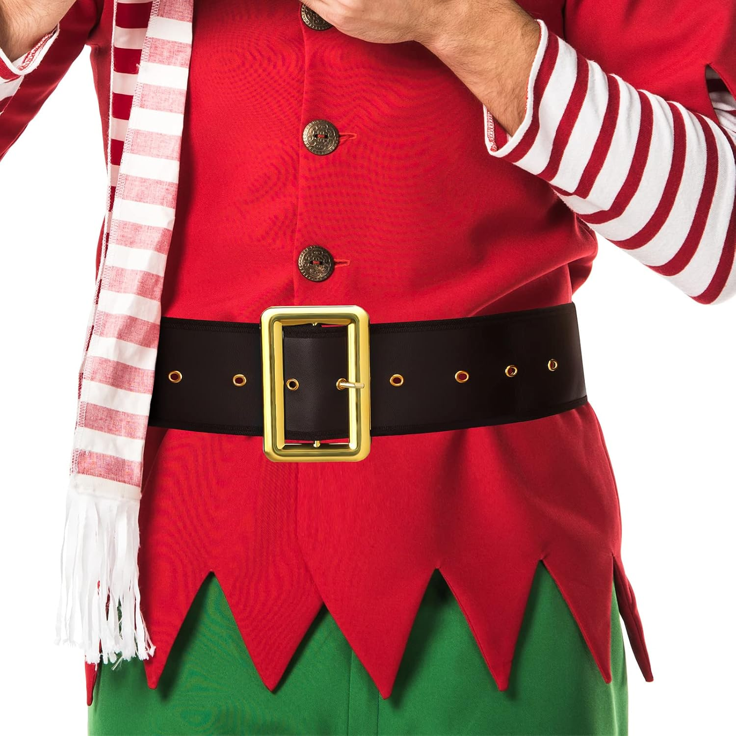 Janmercy 3 Pcs St. Patrick'S Day Belt for Men St. Patrick'S Day Costume Belt Black and Gold St. Patrick'S Day Men'S Belt Costume Accessories, Black, Gold, 165 X 8 Cm/ 64.96 X 3.15 Inches image number 2