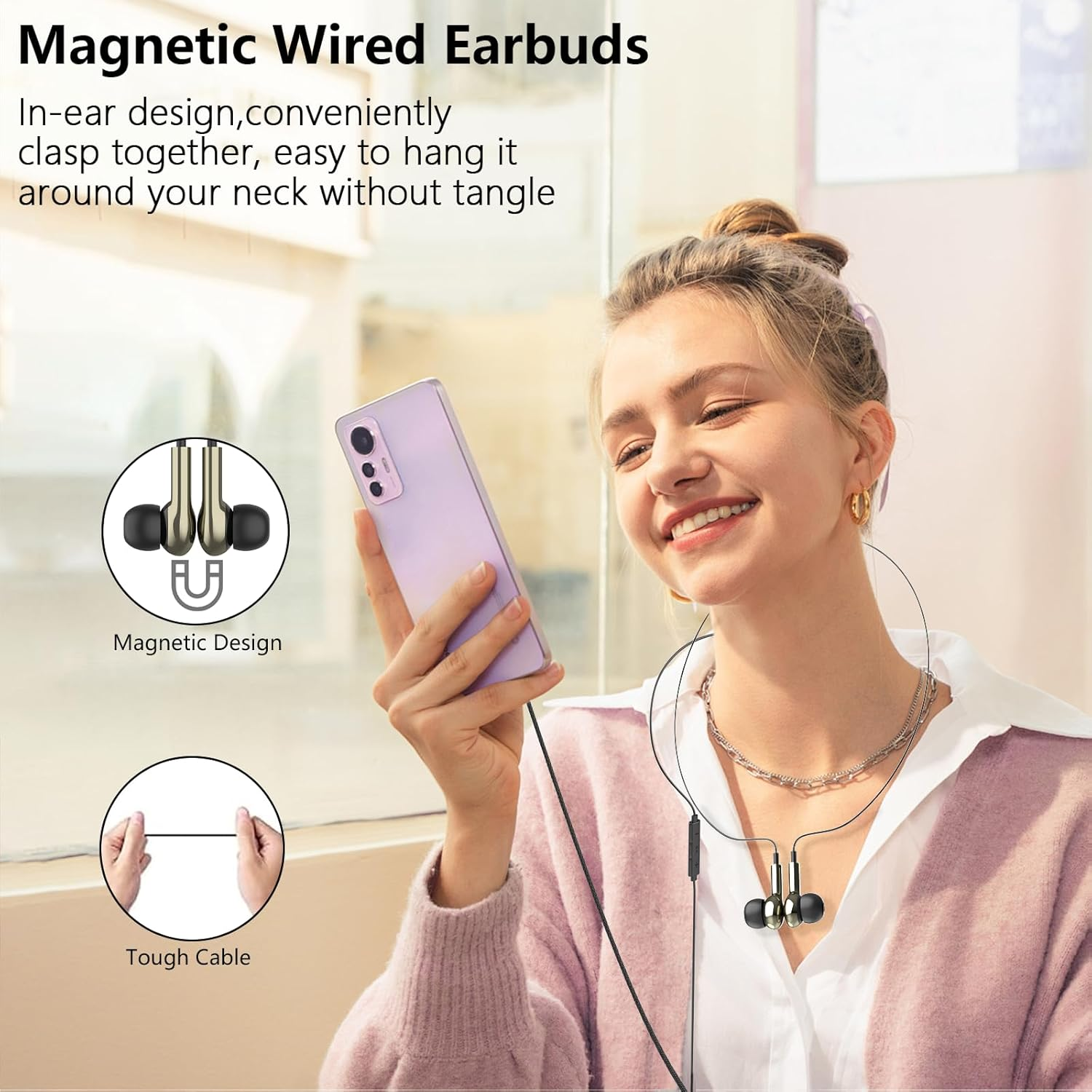 USB C Wired Headphones for Samsung Galaxy A56 A36 A26 A17 A16 A06 A55 A54 A53 A35 A34 S25 S24 S23 S22 S21 Ultra In-Ear Headset with Microphone for Iphone 17 16 15 Ipad Pro Earair 7 89 9A image number 6