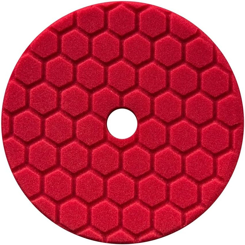 Chemical Guys BUFX117HEX6 Hex-Logic Quantum Ultra Light Finishing Pad (Red, 6.5 Inch)