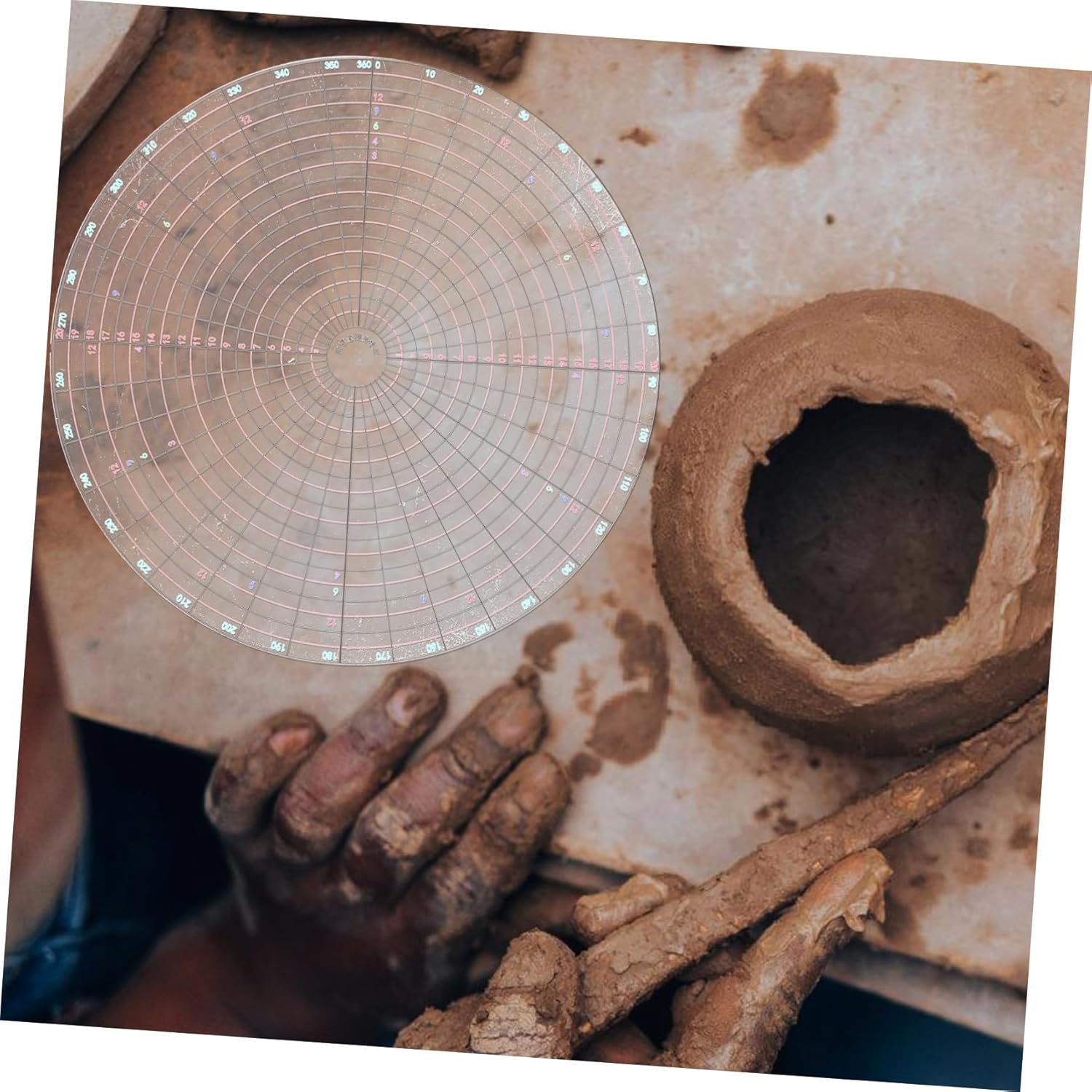 BESPORTBLE Versatile Pottery Kit for Clay Artists Circle Center Trimming Tools and Ruler image number 6