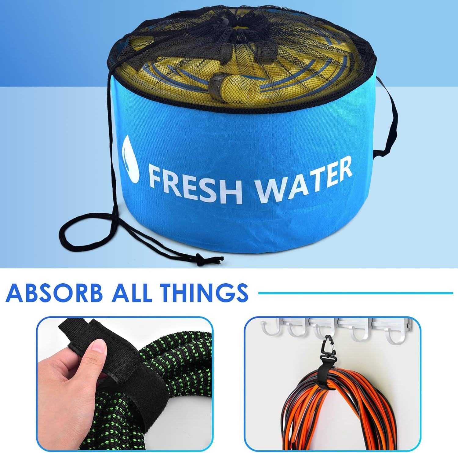 RV Hose Storage Bag Waterproof Camper Accessories Container RV Equipment Organizer Utility Bags for Sewer Hoses,Electrical Cords,Fresh Black Water Hoses and Other Parts (Multicolor Set -4 Pack) image number 4