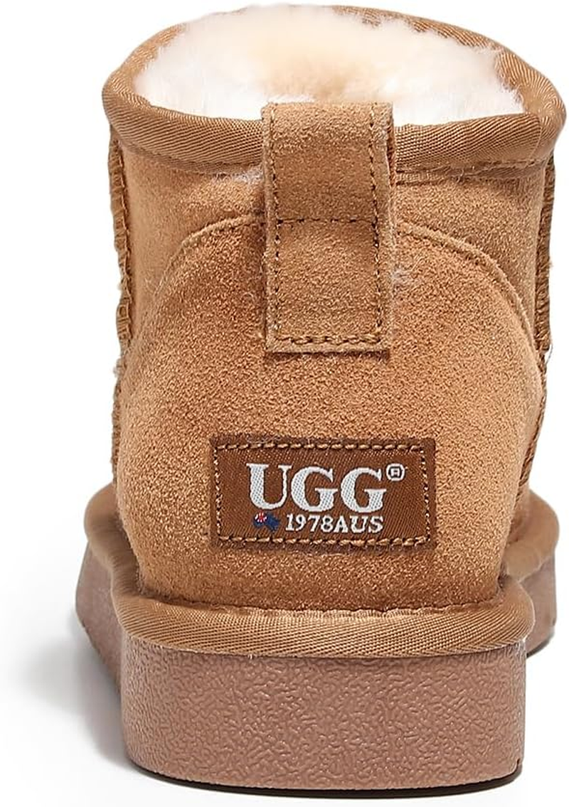 Best Gift Choice UGG 1978AUS Classic Ultra Mini Ankle Boots-Australian Wool, Water-Resistant, Anti-Slip Winter Boots for Women, Super Warm and Comfort