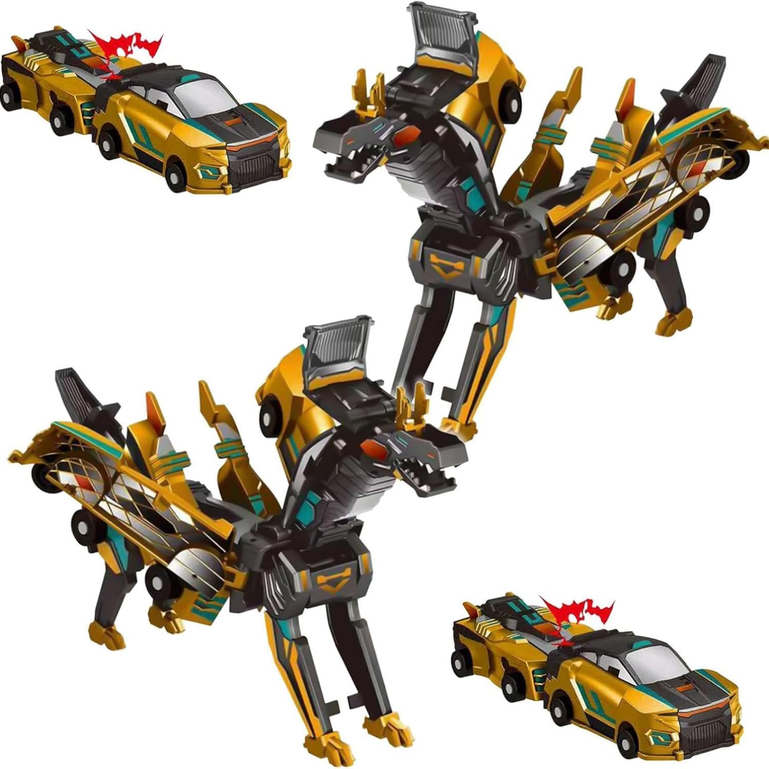 Dinosaur Car Toy into Dinosaurs,Fun - Collision Car Toys for Birthday Christmas Easter Boys & Girls Age 3 4 5 6 7 8 Years (2Pcs)