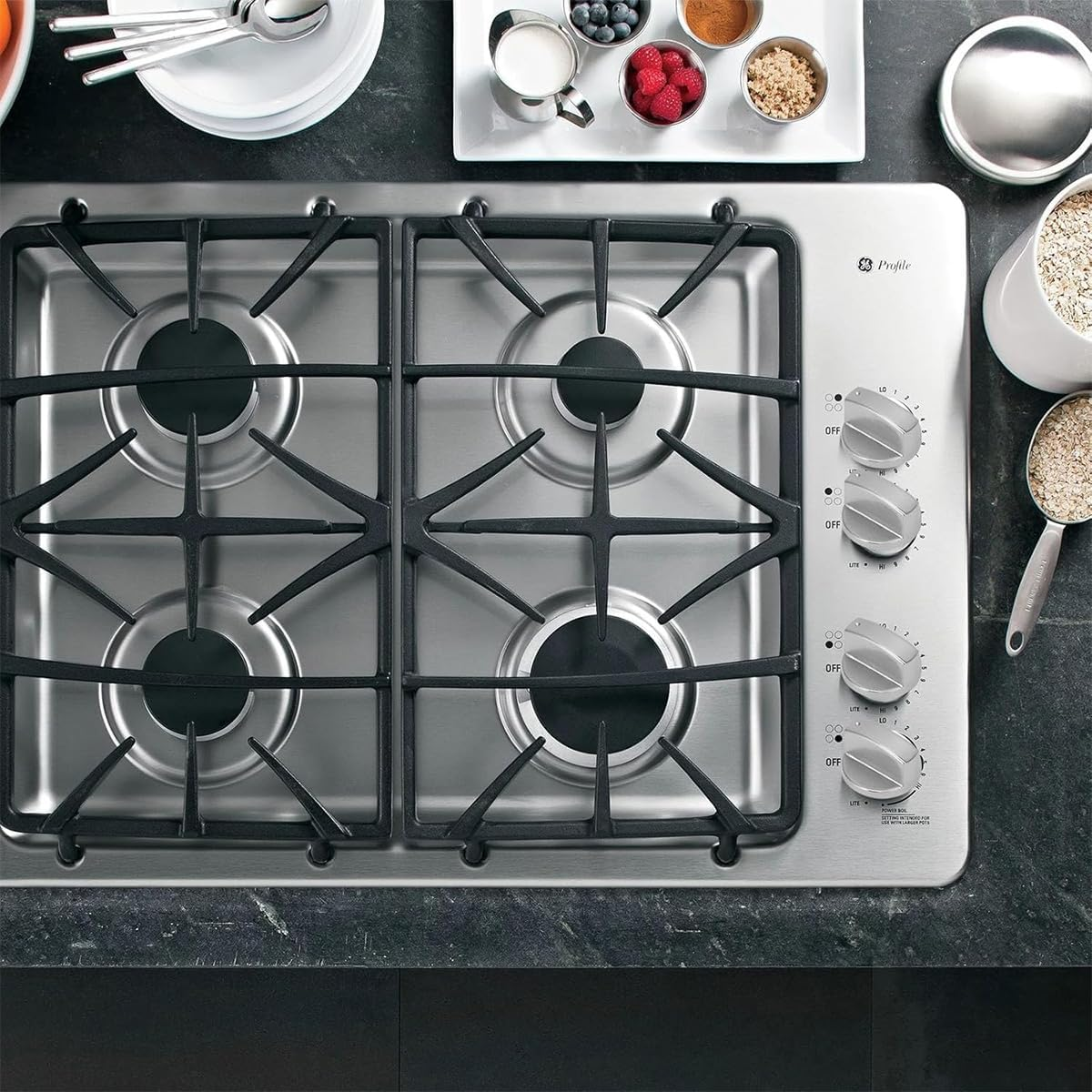 Proxima Direct 6 Pack Stove Knob 6MM Zinc Alloy Control Knob Oven Switch Universal Stainless Steel Gas Stove Control Knobs for Oven Cooktop Gas Stove, Compatible with General Oven,Stove,Range