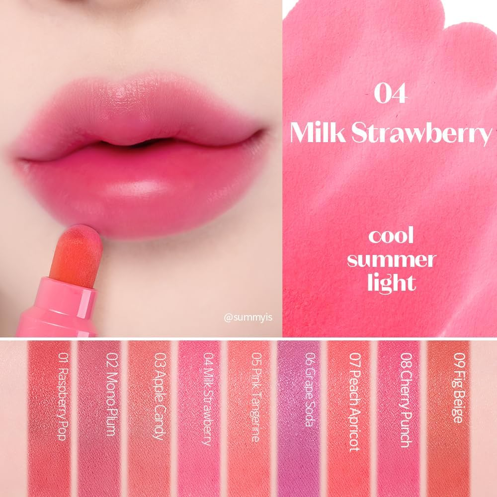 ETUDE Dear Darling Marker Tint #4 Mlik Strawberry (5G) | Hydrating & Long Lasting Lip Stain | High Pigmented Lip Maker with Easy Drawing Tip | Korean Lip Tint, Korean Makeup, Kbeauty image number 4