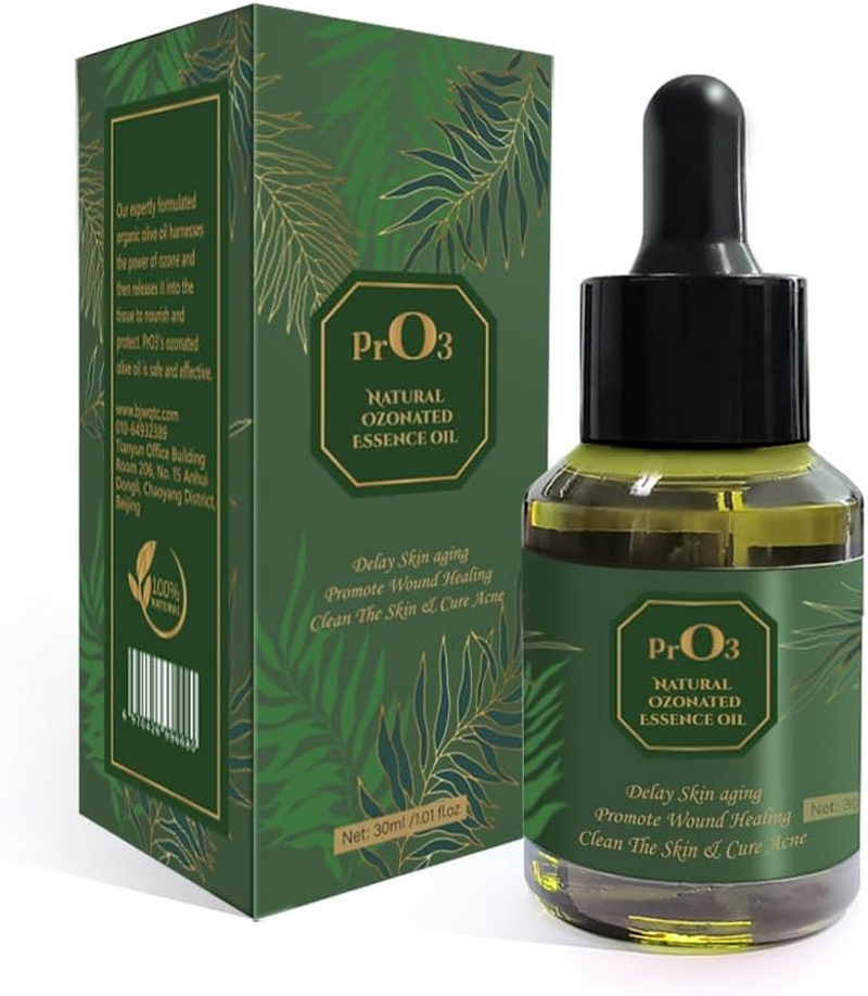 Ozoneted Sunflower Oil-100% Naturel Ozone Oil-1 Oz-Glass Dropper Bottle-Organic Skincare Essence- Rich in Reactive Oxygen. image number 3