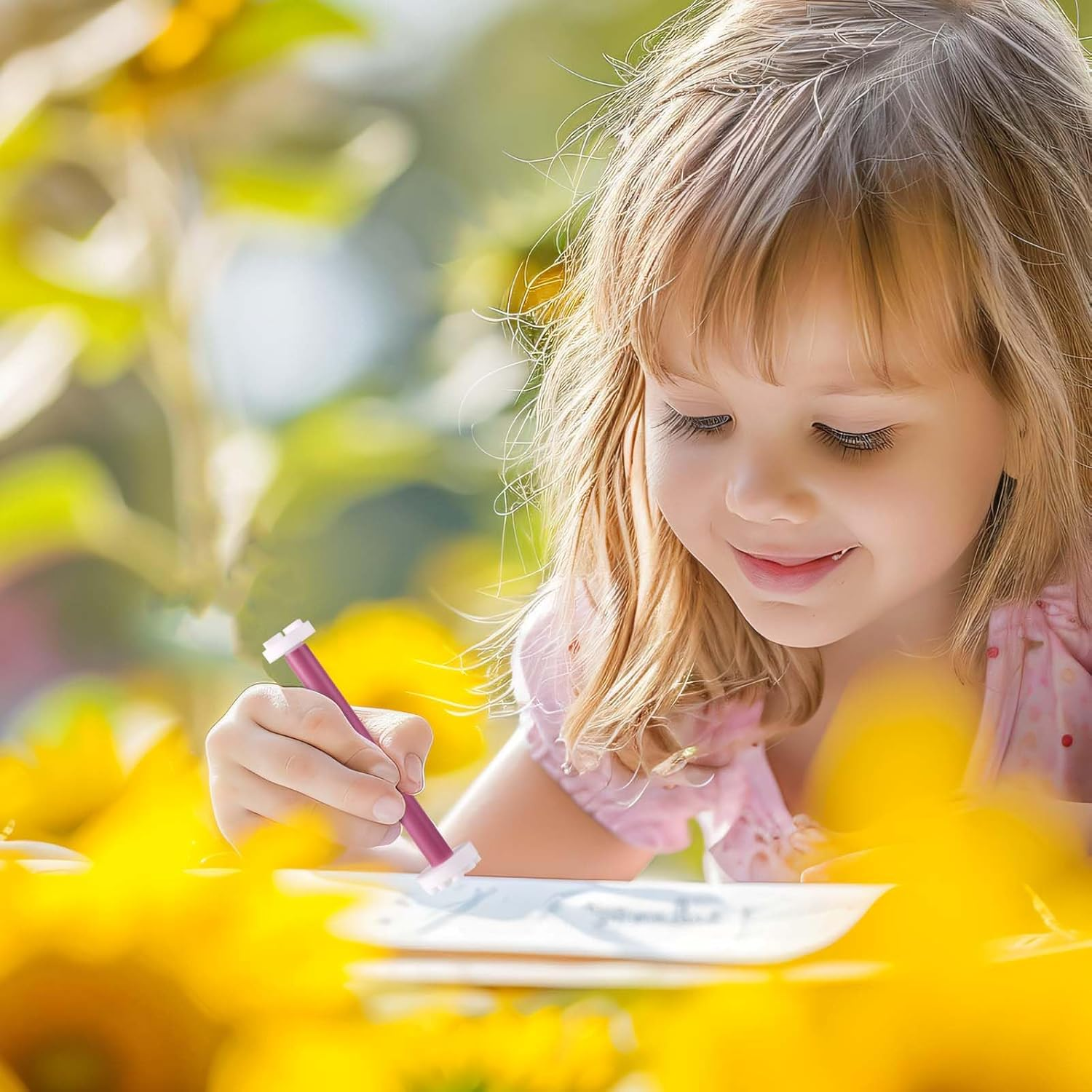 10Pcs Dual-Ended Flower Dotting Tools, 20 Shapes Plastic Dotting Pens Cute Mandala Painting Tools for Crafts Nails & DIY Decor (Purple) image number 1