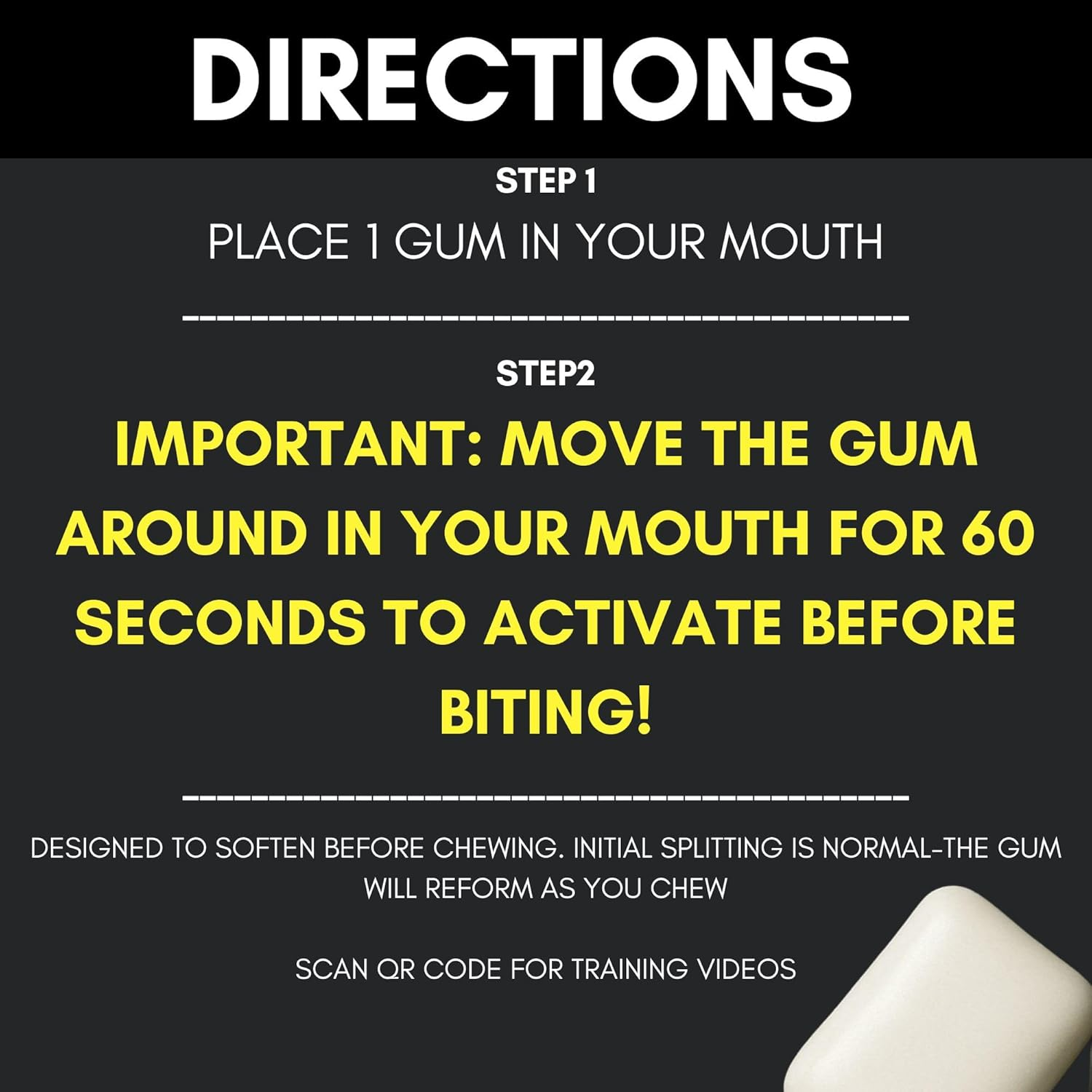 GUMBELLS&reg; Xylitol Jawline Gum &ndash; Ultra Tough Hard Gum | Jawline Shaper & Jaw Exerciser | Mewing & Looksmaxxing Tool | Mint Flavour | Sorbitol + Sugar-Free | 2-Month Pack of (40) image number 1