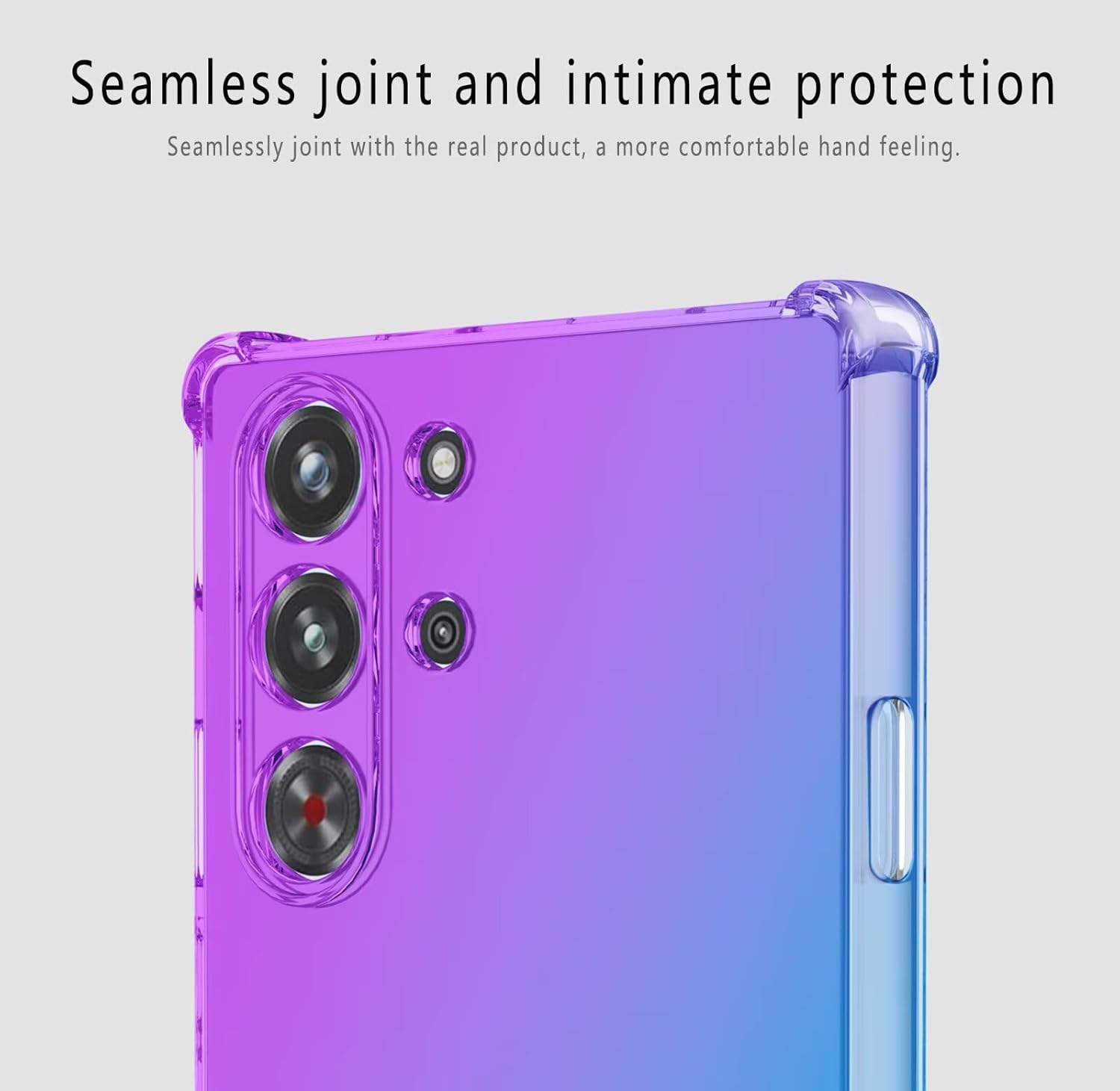 HONLEN Case for Smartphone, Compatible with Redmagic 10 Pro Case, (6.85 Inches) Transparent Gradient Design TPU Silicone Mobile Phone Case, Reinforced with Four Corners Cover Pink Green