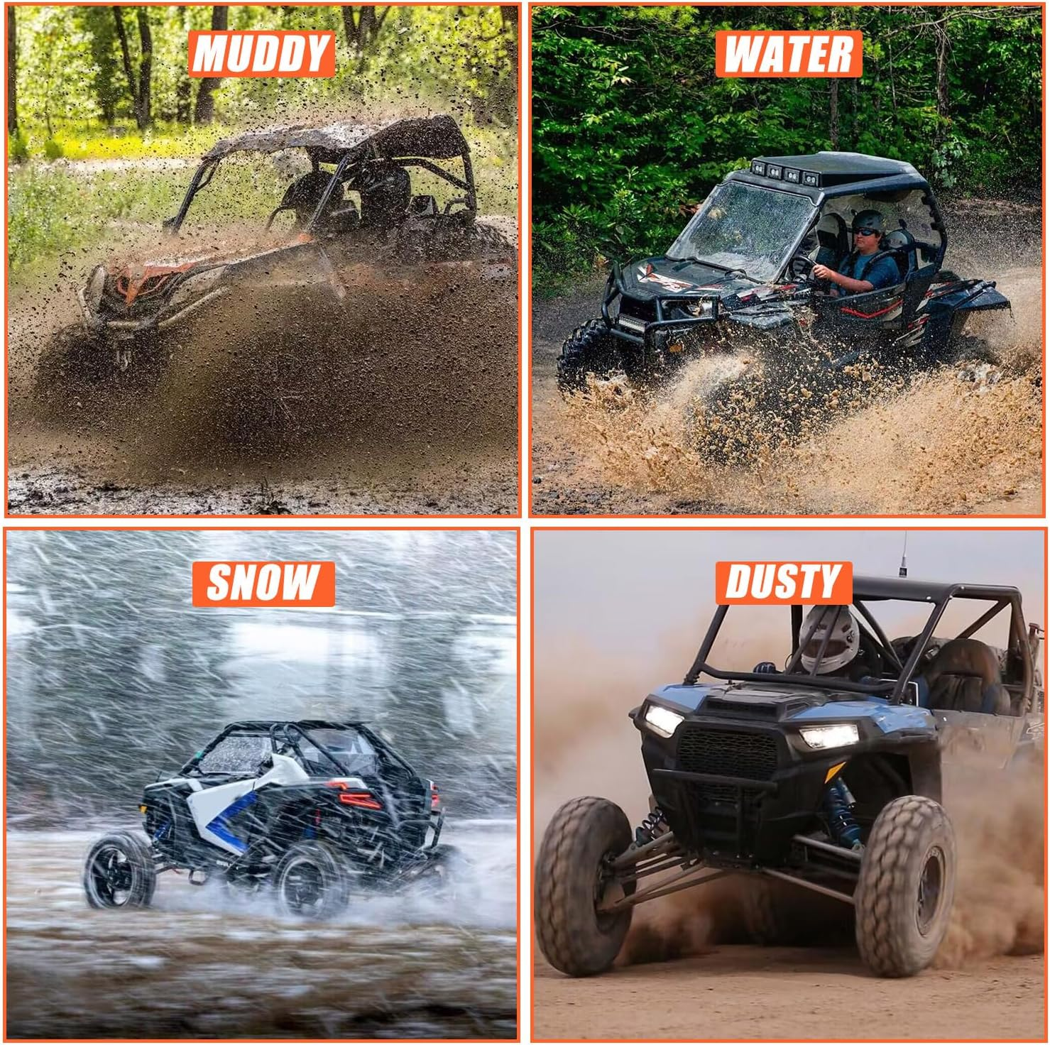 RANSOTO 12V Universal UTV Horn Kit with Rocker Switch Compatible with Polaris RZR Ranger General, Kawasaki Teryx, Can Am, Arctic Cat Wildcat, Yamaha Rhino image number 3