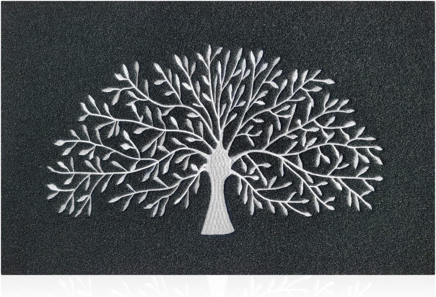 AAZZKANG Door Mats Outdoor Non Slip Front Door Mat Super Absorb Mud Easy to Clean Tree of Life Doormat for Entrance Indoor Patio Porch Grey