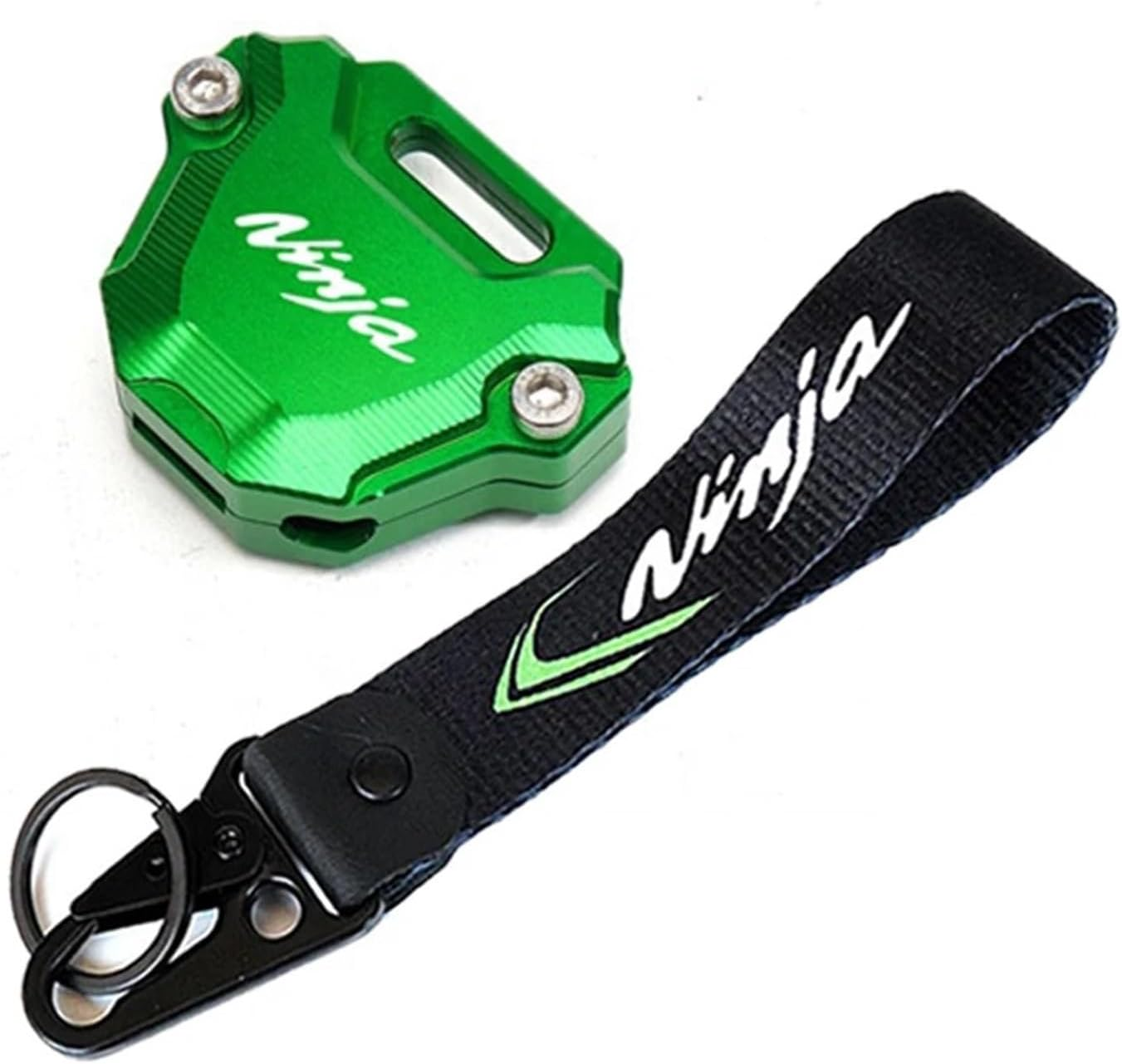Jininshengxindianzi Compatible with Kawasaki Ninja 650 ZX6R 400 1000SX ZX10R Z900 Z650 Z900RS Z1000 Z400 Motorcycle Accessories CNC Key Case Cover Shell (Color : Green-Ninja)