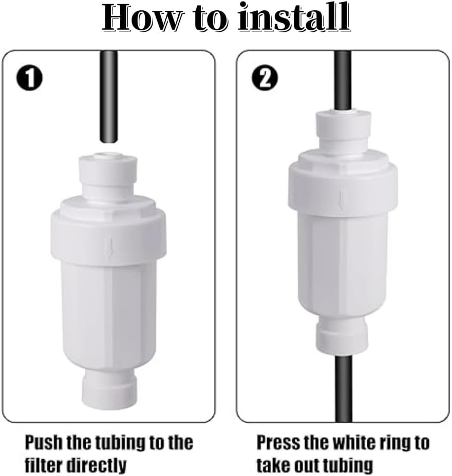 2Pcs Misting System Filter 100 Mesh Calcium Inhibitor Filter for 1/4 Tubing Quick Connect,Misting System Filter for Outdoor Cooling System Patio Outdoor Misting System,Prevent Blockage image number 5