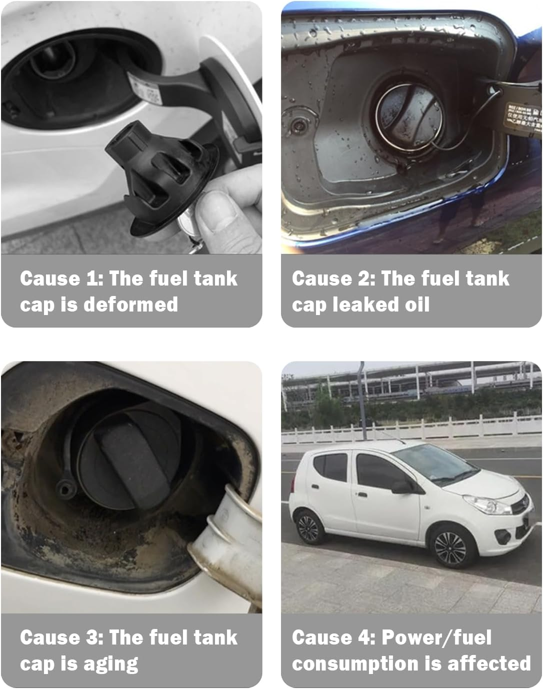 Automotive Gas Cap Replacement Oem#5C0201550T,Tight-Sealing Fuel Cap for Fuel Protection,Fuel Tank Cap Compatible with Volkswagen Golf Sportwagen Audi A4/A5/A8/S4/S5/S5/Q5