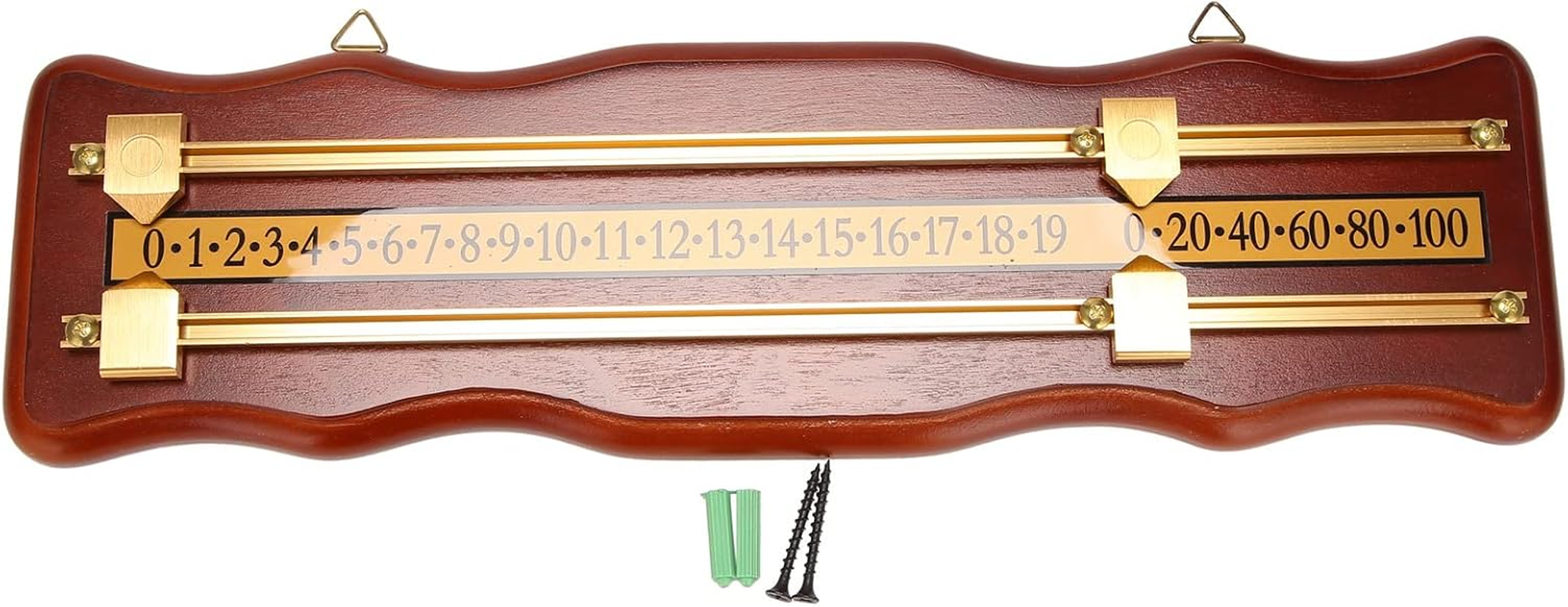 Oidnvay Billiards Scoreboard Wall Mounted Scoreboard Snooker Scoreboard Stained Wood Score Board Wine Red image number 1