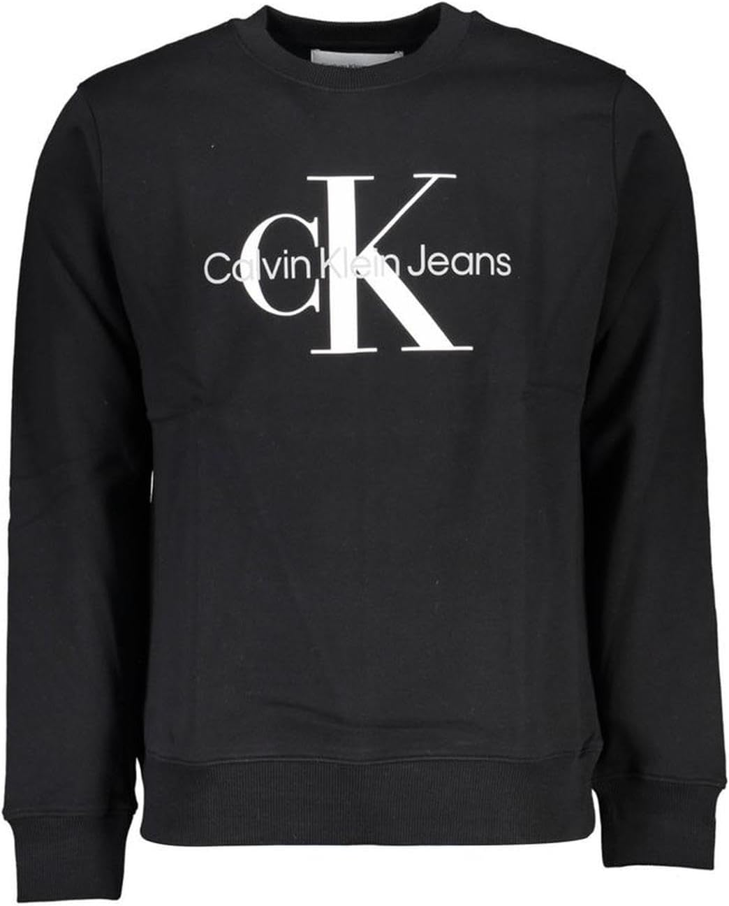 Calvin Klein Jeans Mens Core Monologo Crewneck Sweatshirt, Ck Black