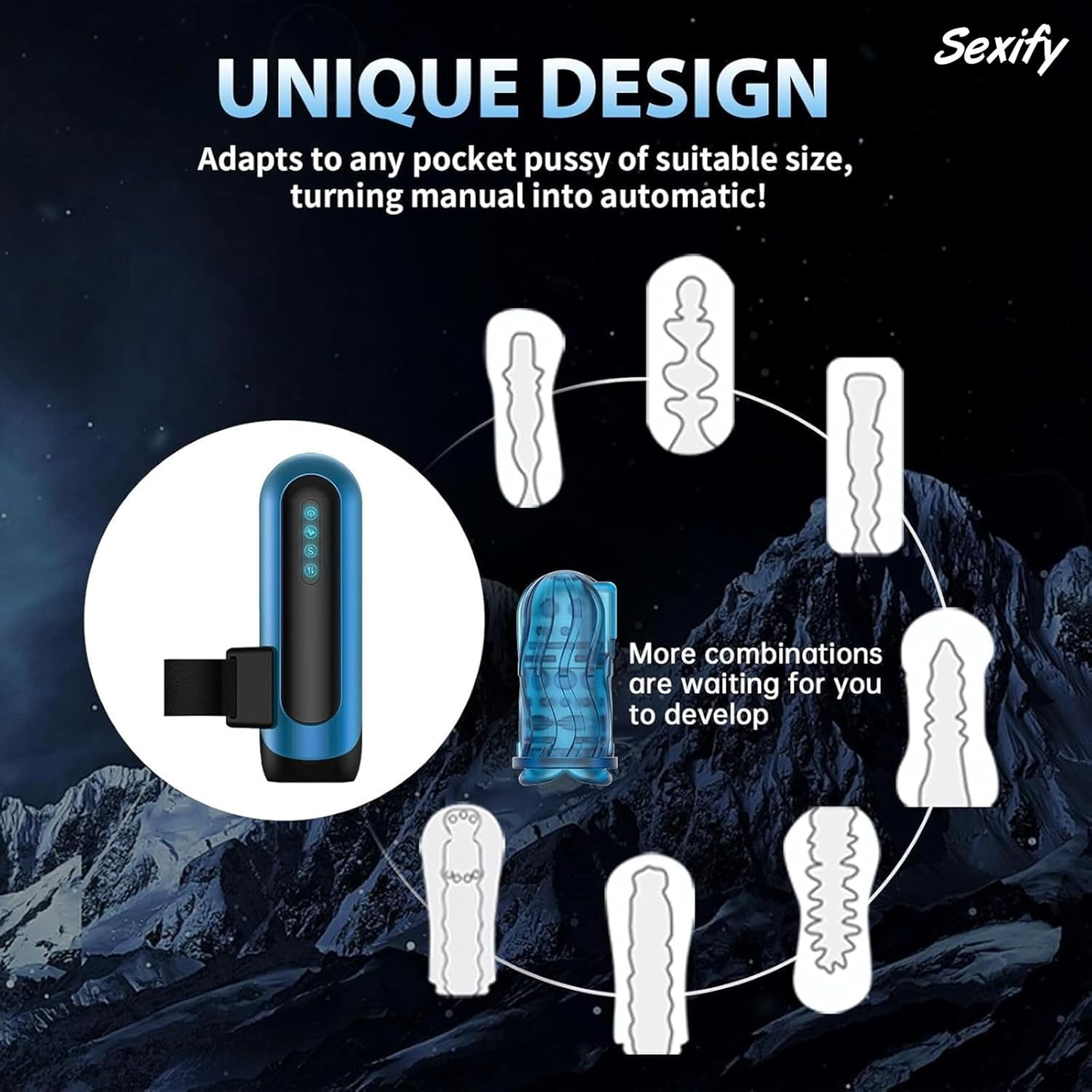 Automatic Male Masturbator Sex Toys for Men, Male Masturbator Cup with Thrusting Stroking Vibrating, Penis Stimulation, 3D Realistic Textured Electric Auto Stroker Electric Pocket Pussy Blow Job Oral Adult Toys for Men Masturbation Sex Toy image number 4