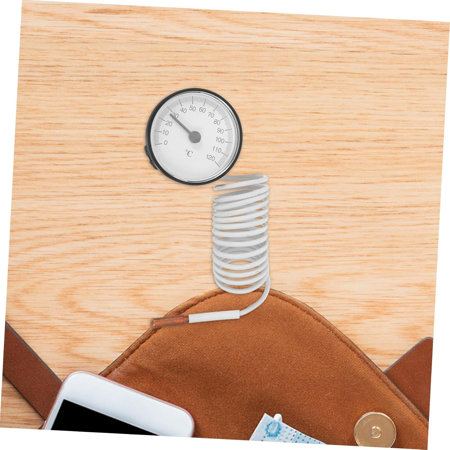 Kisangel High Precision Indoor Thermometer with Liquid Expansion Probe Portable Dial Temperature for Accurate Monitoring Lightweight and Easy to Carry for Home and Kitchen Use image number 4