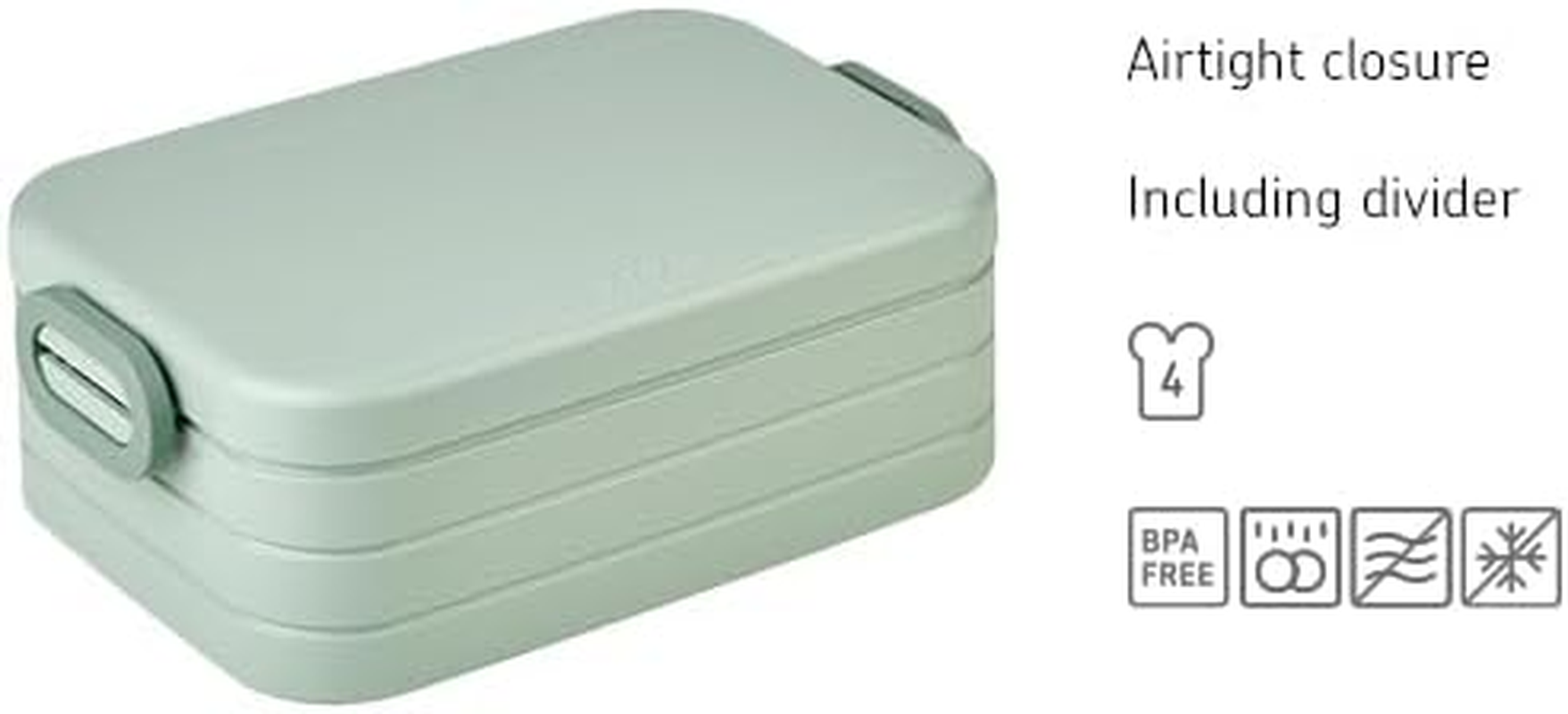 Mepal Take a Break Lunch Box Midi &ndash; Pink Bento Food Container with Divider, Bpa-Free Fresh Seal Sandwich Box, Durable Portable Lunchbox for School, Work or Travel, Made in Holland image number 5