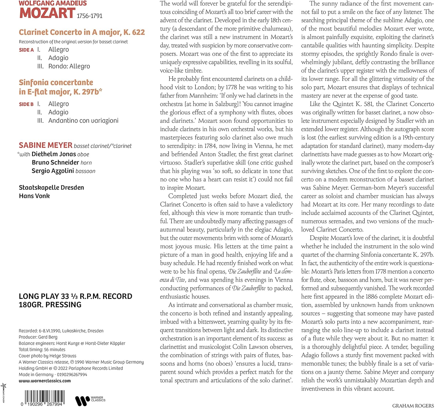 Mozart: Clarinet Concerto / Sinfonia Concertante image number 2