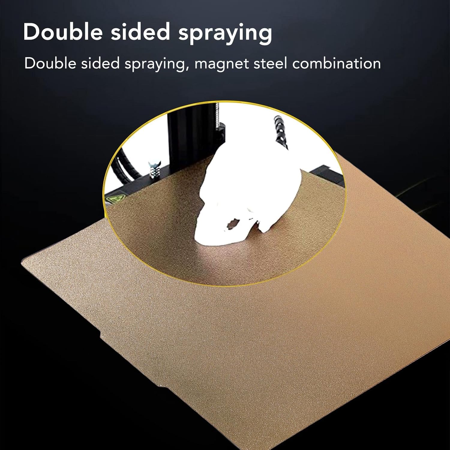 3D Printer Build Plate, 3D Printer Build Heated Bed 500X500Mm Dual Sided PEI Sheet Magnetic Build Plate, Flexible Print Bed Platform, 3D Printer Accessories image number 3