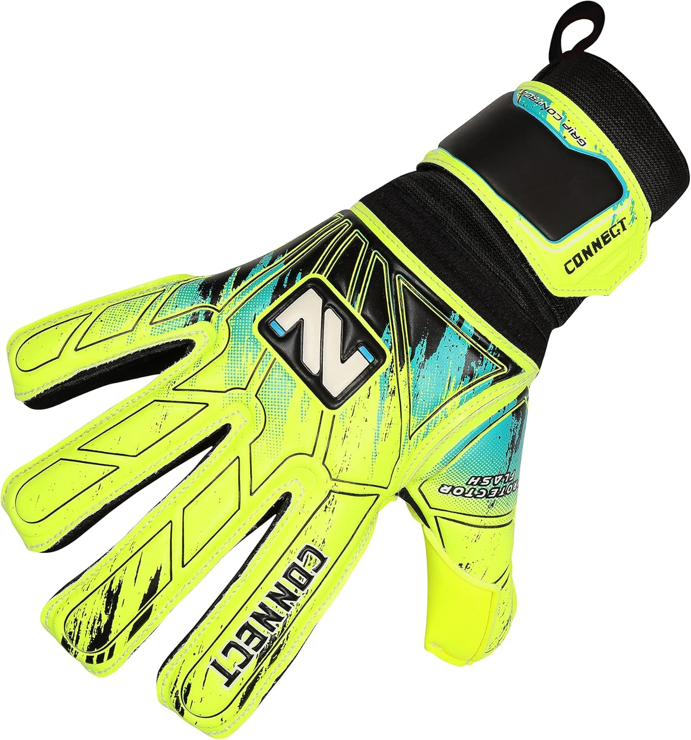 Connect Goalkeeper Gloves Premium Grip, Goalkeeper Gloves Kids, Youth & Adult, Football Gloves with Finger Support, Goalie Gloves, Goalkeeping Gloves Size 4/5/6/7/8/9/10 image number 3