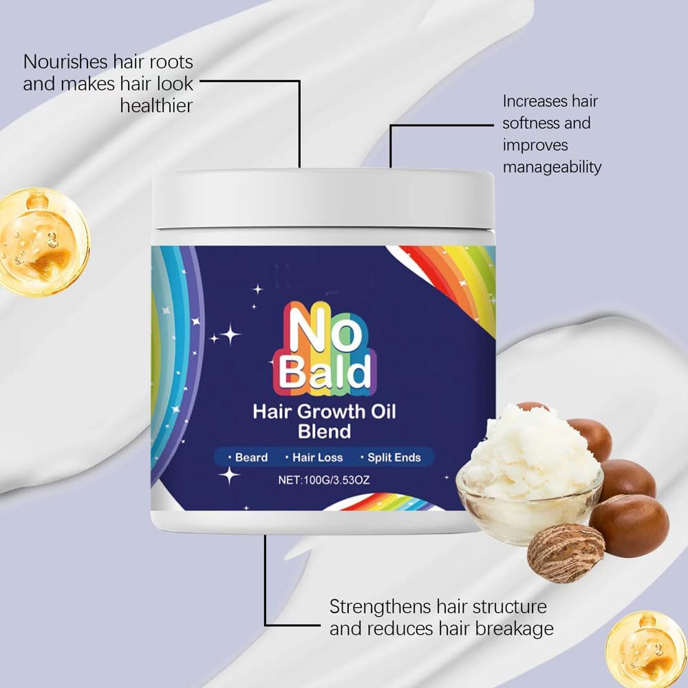 ANREPA 2 Pcs Hair Growth Oil Blend, Deep Repair Hair Mask, Repairs Dry Damaged Hair, Promotes Hair Growth, Unisex Adults, Earthy Scent, Beige