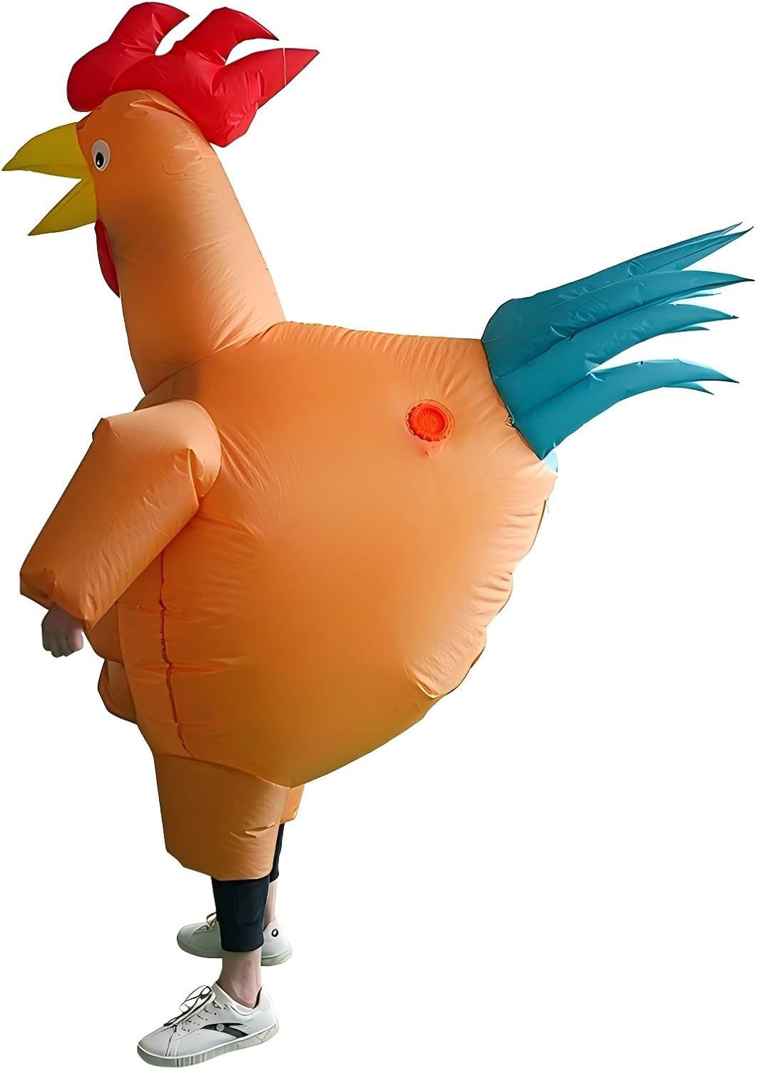 Inflatable Costume Funny Muscle Rooster, Cock Blow up Cosplay Party Costumes for Adult image number 2