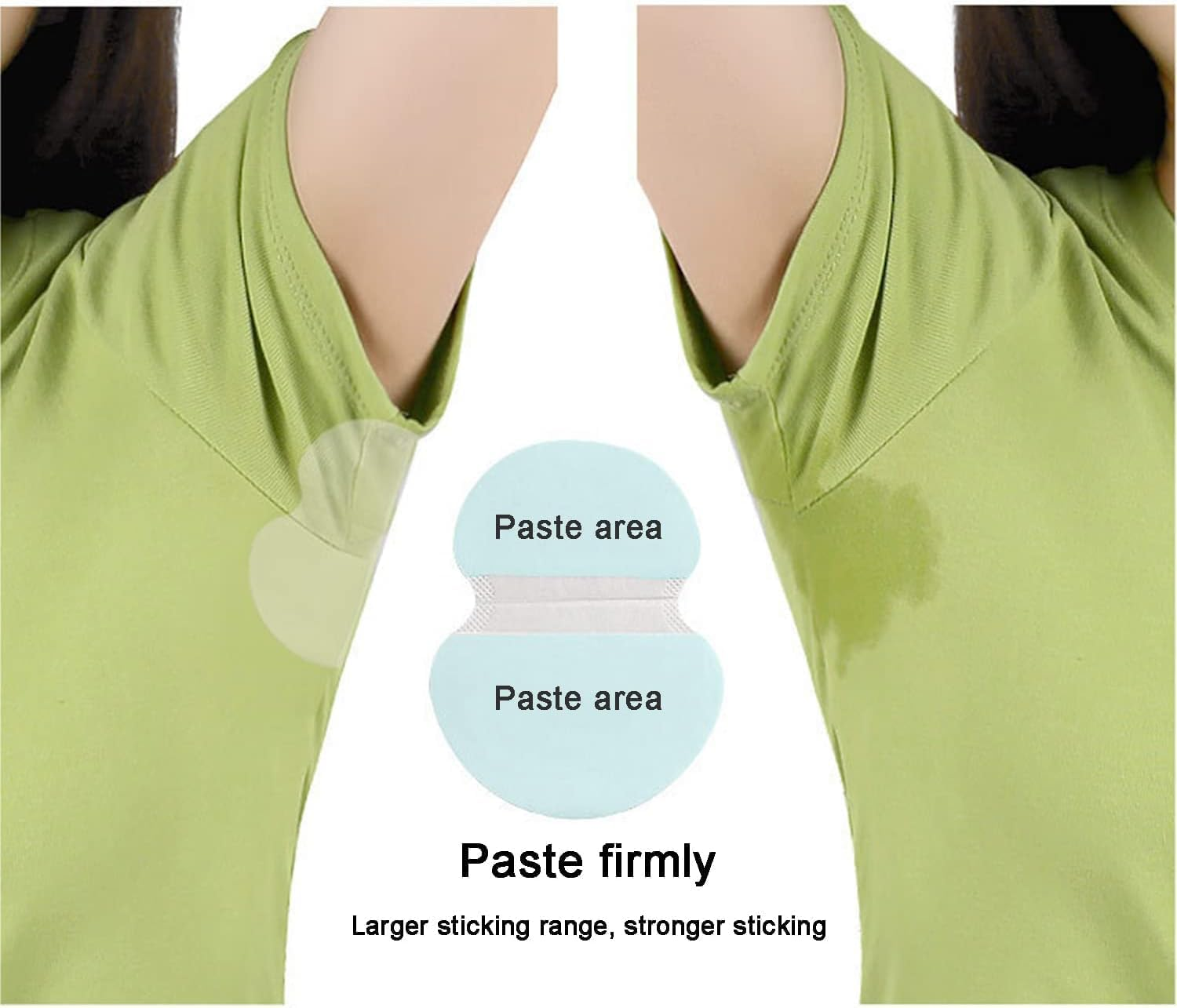 Underarm Sweat Absorbent Pads (100) - Ultimate Sweat Absorbent and Odor Control for Women/Men | Strong Adhesive Invisible Design for Gym, Office and Everyday Wear Pads with Dry Keeping Technology image number 4