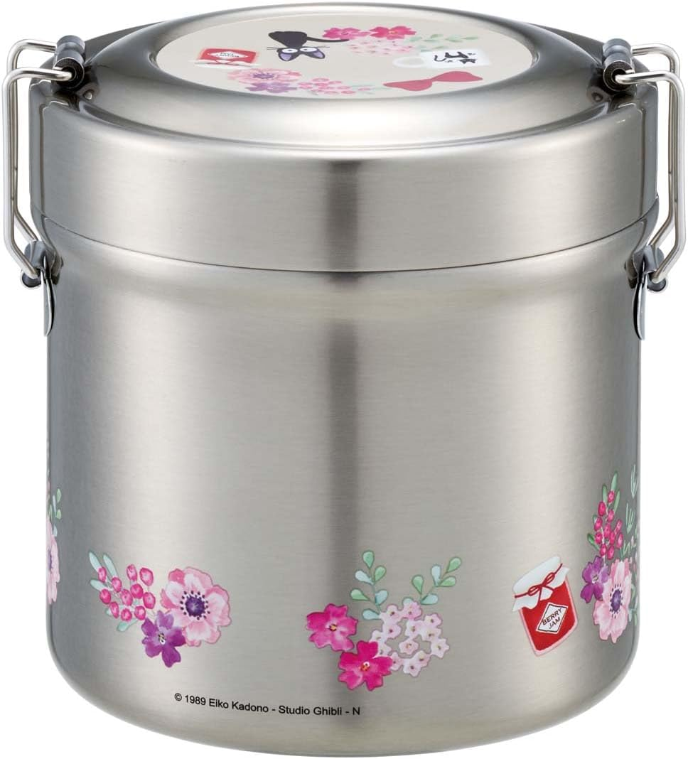 Skater STLB1AG-A Thermal Lunch Box, Kiki'S Delivery Service, French, Studio Ghibli, 20.3 Fl Oz (600 Ml), Rice Bowl Type, Antibacterial, Vacuum, Stainless Steel image number 6