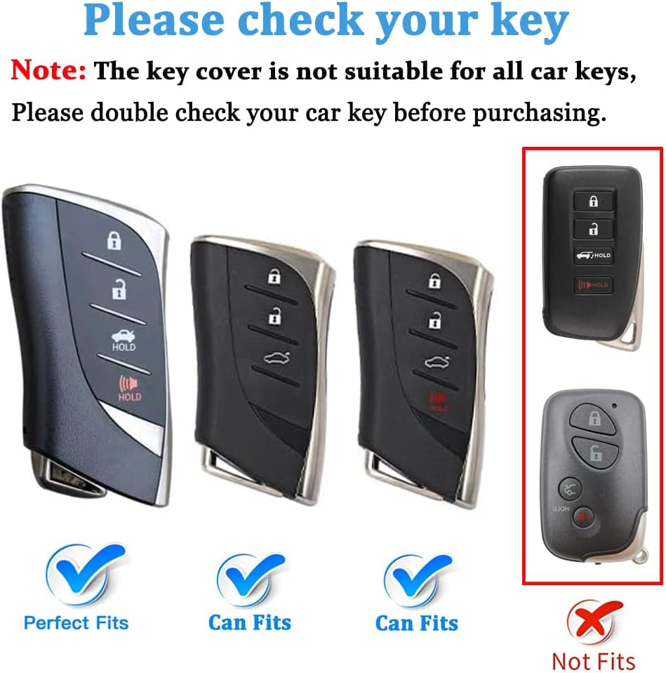 MILD EAST for Lexus Key Fob Cover Fit for 4 Buttons TPU Full Cover for Lexus ES350 Es300H UX200 LS500 LS500H LC500 Lc500H