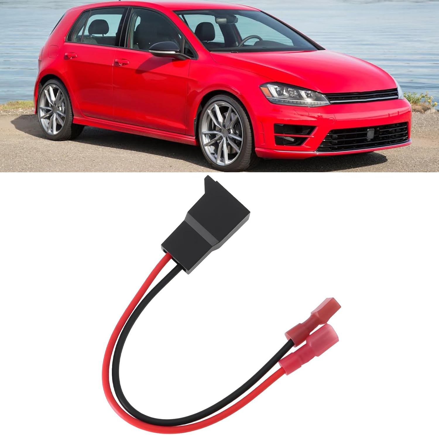 Ecsing 4Pcs 2Pin Car Speaker Adaptor Wire SAC-41005 Compatible with VW Compatible with Skoda image number 6