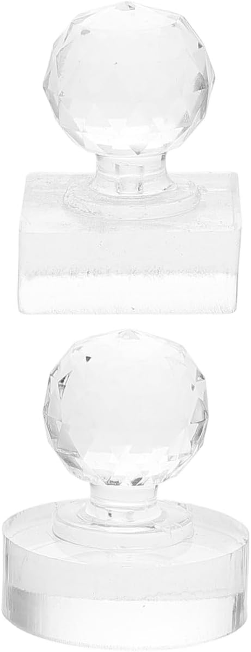 NULYLU 2Pcs Eyeshadow Pressing Stamp Makeup Tool Square 9-Compartment and 27Mm round Crystal Palette for Magnetic Eyeshadow Palette Depotting and Highlighter Refill in Australia image number 1