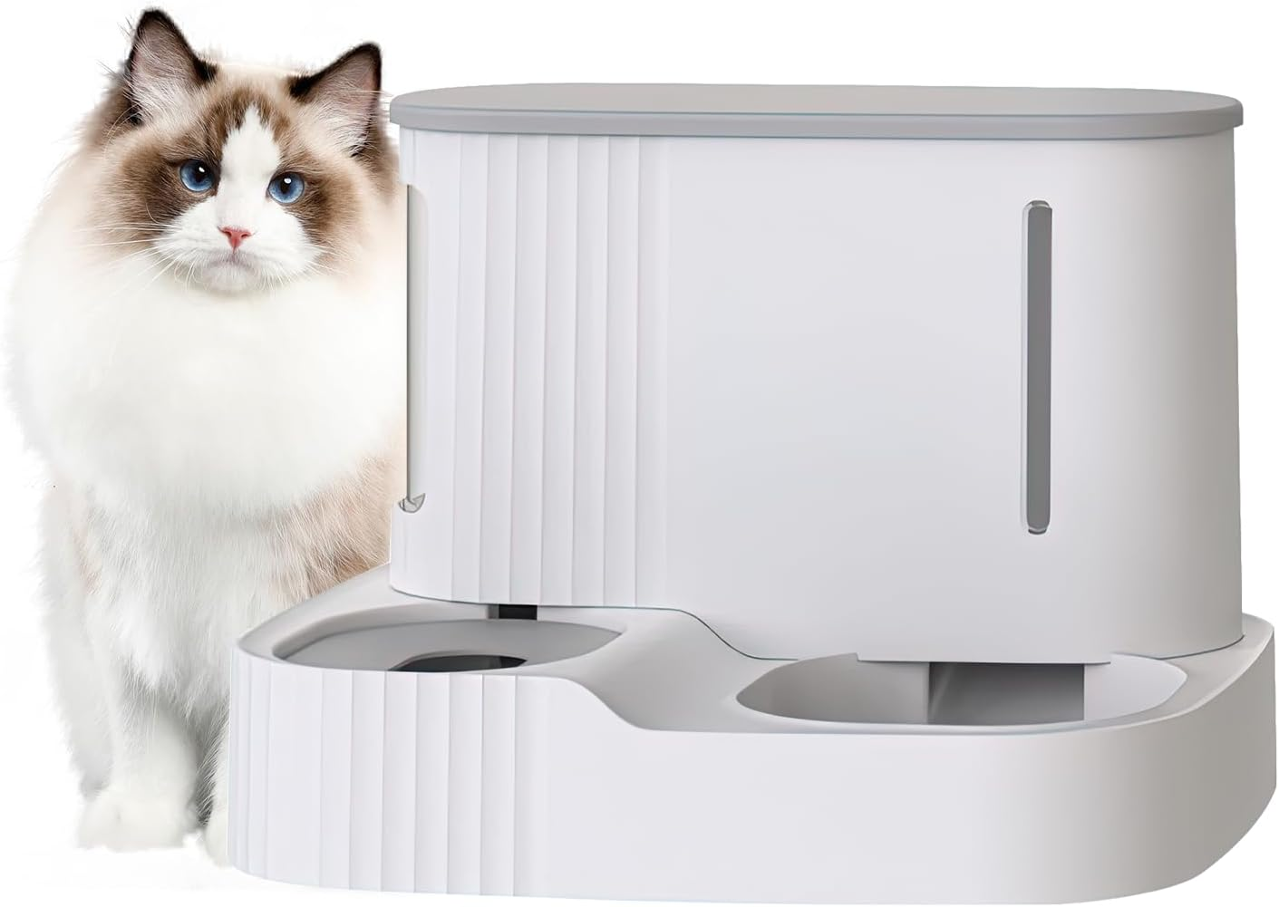 Automatic Dog Cat Feeder and Water Dispenser, Gravity Pet Feeder and Water Dispenser Set for Small Medium Dog Puppy Kitten image number 4