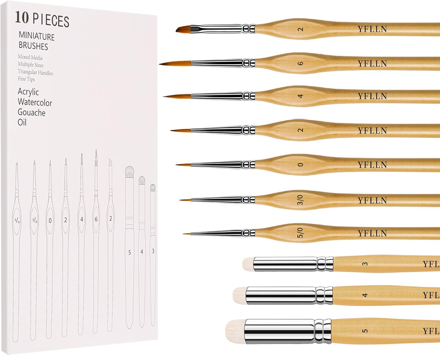 Miniature Paint Brushes, 15PCS Model Brushes Detail Paint Brush Set, Fine Detailing for Watercolor, Oil, Face, Acrylic, Nail, Line Drawing, Scale Model Painting（Black） image number 4