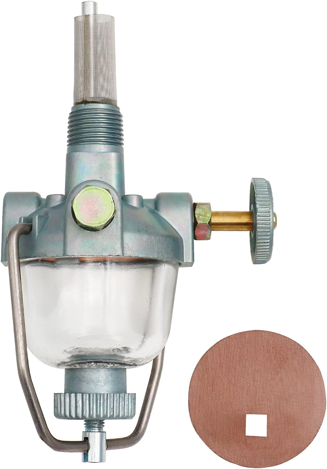 THUNDERMINGO Fuel Sediment Bowl 2NAA9155B Assembly for Ford Tractor 8N 9N 2N Fuel Sediment Bowl Glass NAA Jubilee Tractor Massey Ferguson TE20 TO20 TO30 TO35 MF35 MF50 Replacement 180141M91 2N9155B image number 5